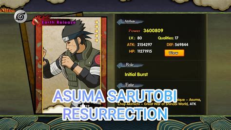 Bahas Review Skill Ninja Soul Ninja Tools Asuma Resurrection