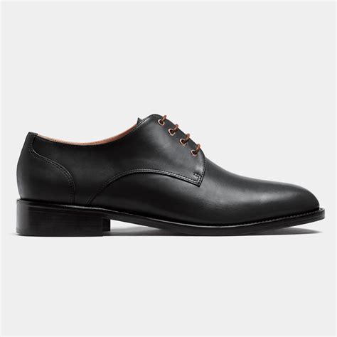 Derby Shoes Black Italian Calf Leather 220 Hockerty