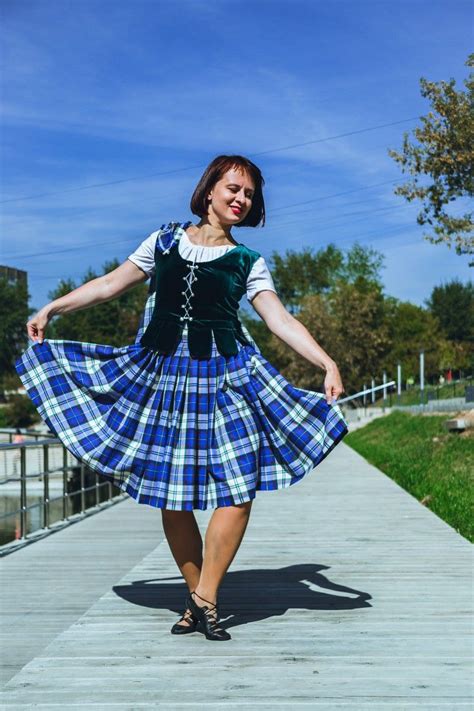 Scottish step dancing in Aboyne dress (Shady Glen, Moscow, September 2018. Photo by Vladimir Lee ...