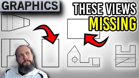 How To Draw A Missing Orthographic View Youtube