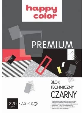 Blok Techniczny Happy Color Premium A Kartek Czarny Atrakcyjna