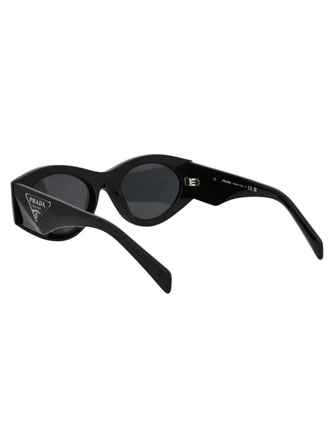 Prada Oval Sunglasses Black 0pr 20zs Laneway Boutique