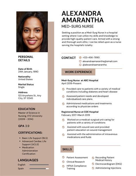 Professional Nurse Resume Examples