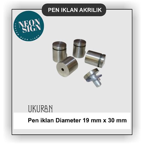 Jual PEN IKLAN 12 X 20 STAINLESS 12x20 BAUT AKRILIK BAUT KACA