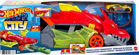 Hot Wheels Camión Transportador Dragón Lanzador Gtk Mattel