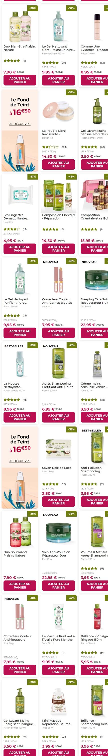 Yves Rocher Catalogue Promotionnel Valable à partir du 20 09 au 30 09