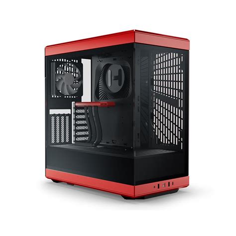 Y40 - ATX PC Cases with PCIe 4.0 Riser - Black Cherry | HYTE