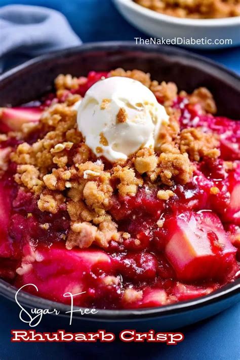 Simple Diabetic Sugar Free Rhubarb Crisp The Naked Diabetic