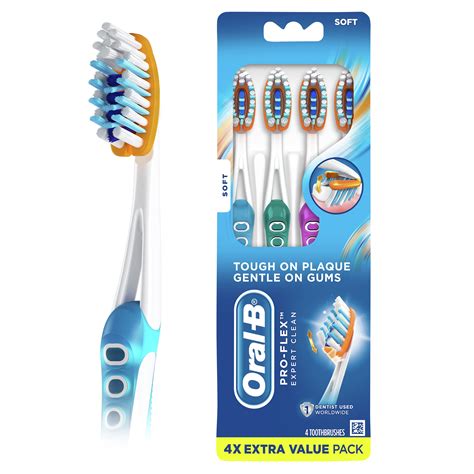 Oral B Pro Flex Expert Clean Toothbrushes Soft 4 Count