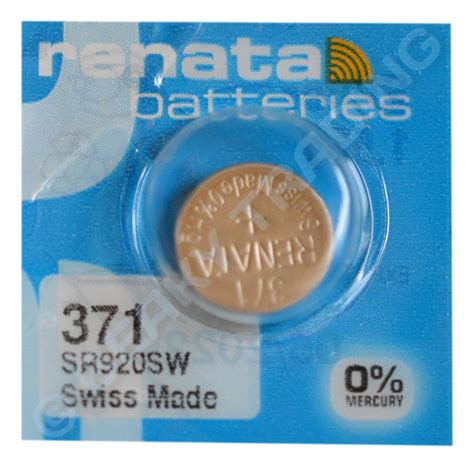 Renata 371 SR920SW SB-AN Watch Battery 1.55v | Beaky Trading