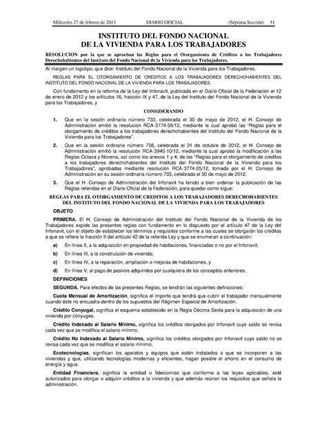 14 Conavi 2012 Reglas Para El Otorgamiento De Créditos A Los