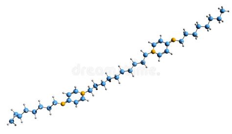 3d Image Of Octenidine Dihydrochloride Skeletal Formula Stock Illustration Illustration Of