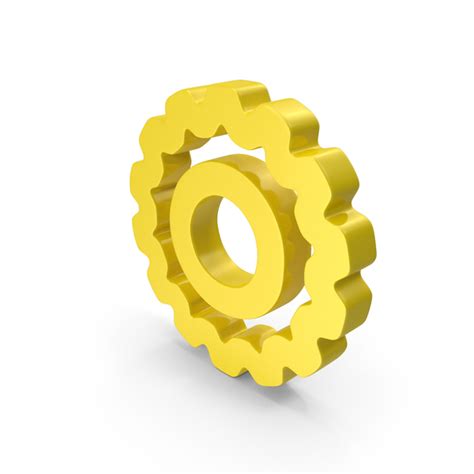 Yellow Gear Logo Icon 3d Object 2299265499 Shutterstock