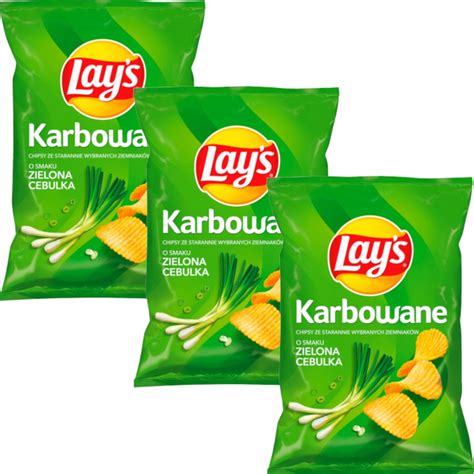 Lay S Lays Karbowane Zielona Cebulka Chipsy 3x130 G Lay S Sklep