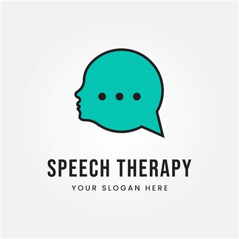 Premium Vector | Speech therapy logo design vector template illustration