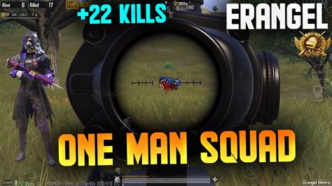 Erangel One Man Squad K Ll Pubg Mob Le Youtube