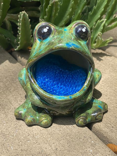 Frog Ceramic Kitchen Scrubby Holder Sponge Holder Sos Pad Holder