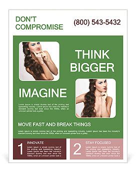 Creative Braid Hairdo On Beautiful Brunette Girl A Stunning Hairstyle Portrait Flyer Template