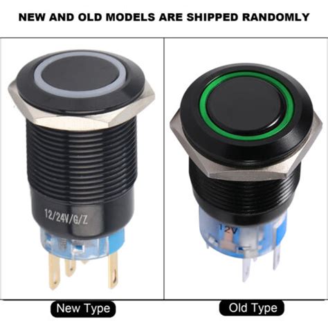 Mm V On Off Waterproof Selflocking Latch Push Button Flate