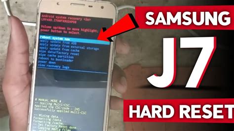 Samsung Galaxy J7 Hard Reset Samsung J7 Password And Pattern Unlock