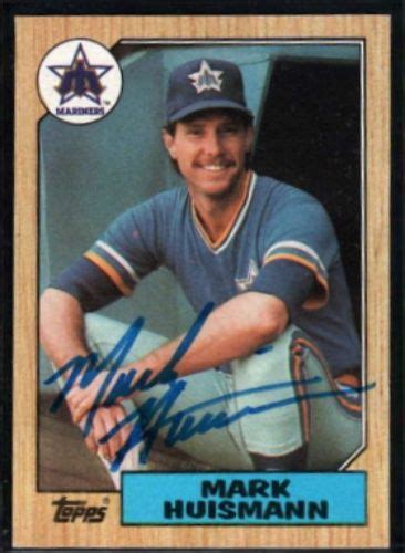 1987 Topps Mark Huismann Baseball Autographed Trading Card Baseball