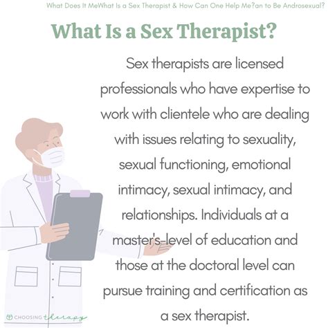 What Does A Sex Therapist Do