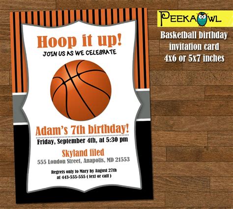 44+ Basketball Birthday Invitations PNG | Free Invitation Template