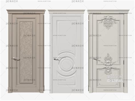 法式欧式雕花木门3d模型下载 【集简空间】「每日更新」