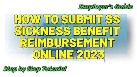 HOW EMPLOYER SUBMIT SSS SICKNESS BENEFIT REIMBURSEMENT APPLICATION