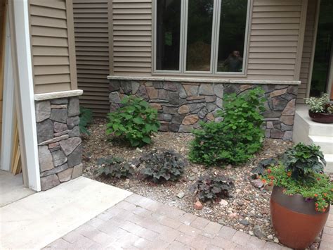 DIY Stone Veneer on House Exterior