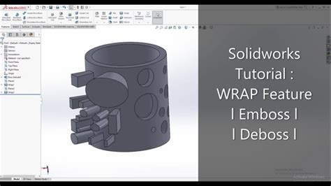 Solidworks Tutorial How To Use Wrap Feature L Emboss L Deboss Youtube