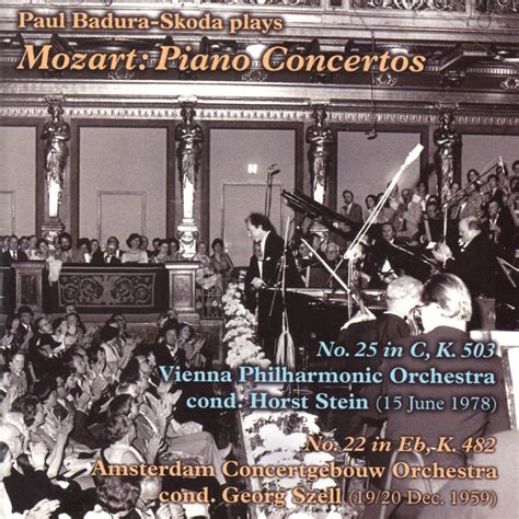 C M D Paul Badura Skoda Plays Mozart Piano Concertos Cd