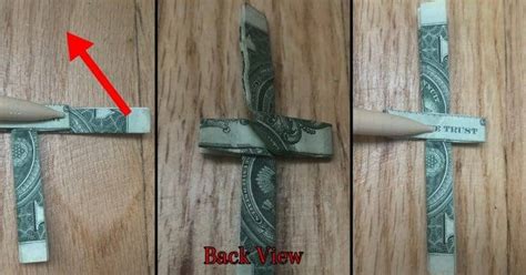 Dollar Bill Origami Cross Easy 10 Step Fold The Daily Dabble