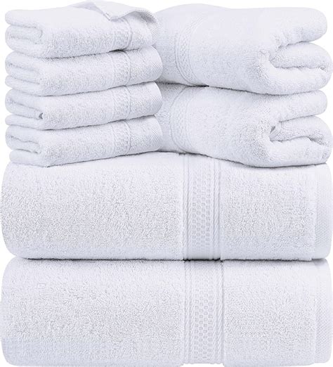 Utopia Towels 8 Piece Premium Towel Set 2 Bath Towels 2 Hand Towels