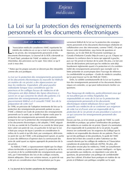 La Loi Sur La Protection Des Renseignements Personnels Et Les