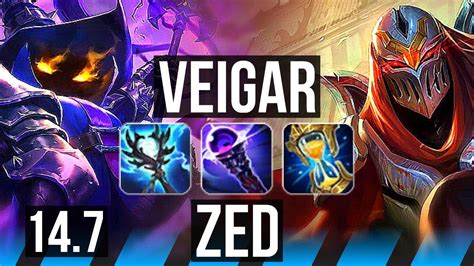 VEIGAR Vs ZED MID 7 Solo Kills Legendary 500 Games 19 4 2 BR