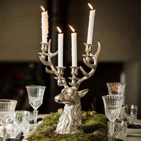 Stag Head Candle Holder Candle Holders Candles Christmas Interiors