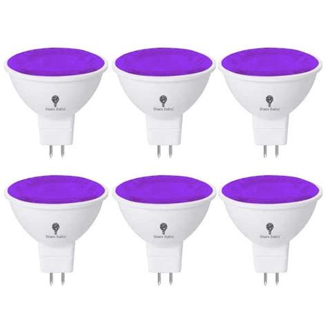 BLUEX BULBS 50 Watt Equivalent MR16 Decorative LED Light Bulb In Purple