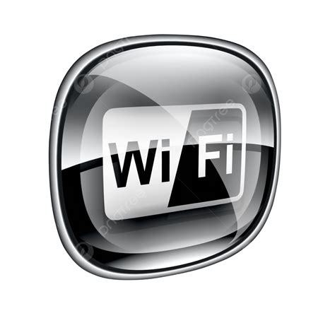 Isolated White Background Of Wifi Icon In, Design, Technology, Broadcast PNG Transparent Image ...