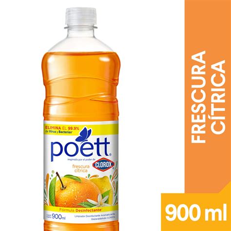 POETT LIMPIA PISO FRESCURA CITRICA 900 ML 12 UNIDADES Anaes Cl