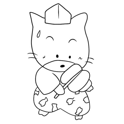 Premium Vector Cat Cartoon Doodle Kawaii Anime Coloring Page Cute Illustration Drawing