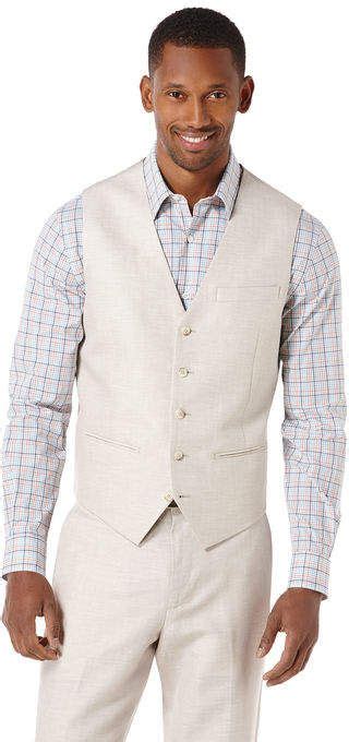 Perry Ellis Big And Tall Linen Cotton Herringbone Suit Vest Mens Vest Fashion Big And Tall