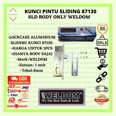 Jual Kunci Pintu Sliding 87130 Sld Body Only Weldom Jakarta Barat