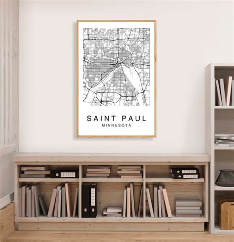 Saint Paul Map Saint Paul City Map Printable Map Map Print | Etsy