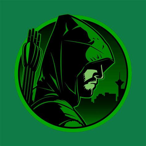 Green Arrow Art Emblem - Arrow - Pillow | TeePublic