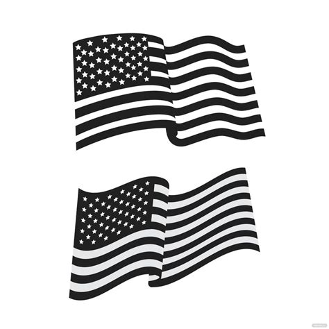 Black American Flag Waving Vector in Illustrator, SVG, JPG, EPS, PNG ...