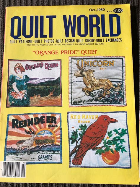 Quilt World Magazine Vintage October 1980 Orange Pride Quilt Pattern Etsy