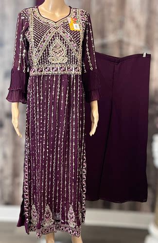 Party Wear Nayra Cut Suit Kurti Connection