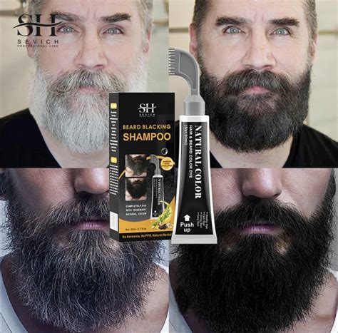 Sevich Instant Men Beard Hair Colour Dye Tint Cream Moustache Blackening Shampoo Ebay