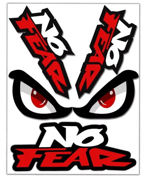 SET 4 PVC Vinyle Autocollants No Fear Eyes Yeux Décalque Stickers